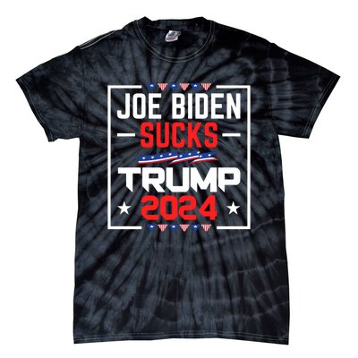 Joe Biden Sucks Trump 2024 For President Political Election Tie-Dye T-Shirt