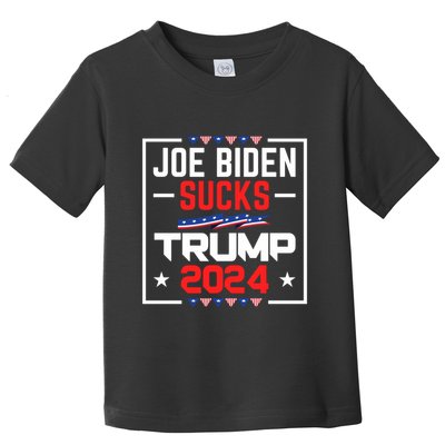 Joe Biden Sucks Trump 2024 For President Political Election Toddler T-Shirt