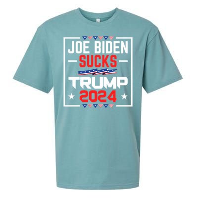 Joe Biden Sucks Trump 2024 For President Political Election Sueded Cloud Jersey T-Shirt