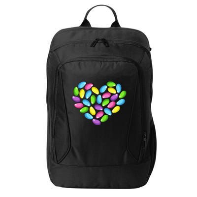 Jelly Bean Spring Easter Candy Heart Shaped Pastel Gift City Backpack