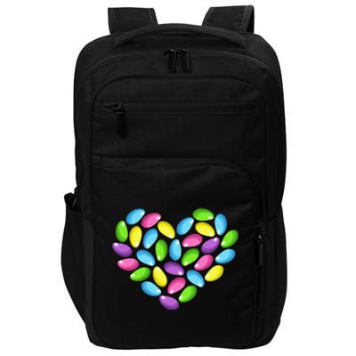 Jelly Bean Spring Easter Candy Heart Shaped Pastel Gift Impact Tech Backpack