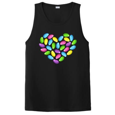 Jelly Bean Spring Easter Candy Heart Shaped Pastel Gift PosiCharge Competitor Tank