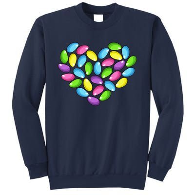 Jelly Bean Spring Easter Candy Heart Shaped Pastel Gift Sweatshirt