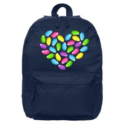 Jelly Bean Spring Easter Candy Heart Shaped Pastel Gift 16 in Basic Backpack