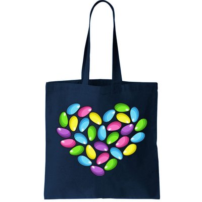 Jelly Bean Spring Easter Candy Heart Shaped Pastel Gift Tote Bag