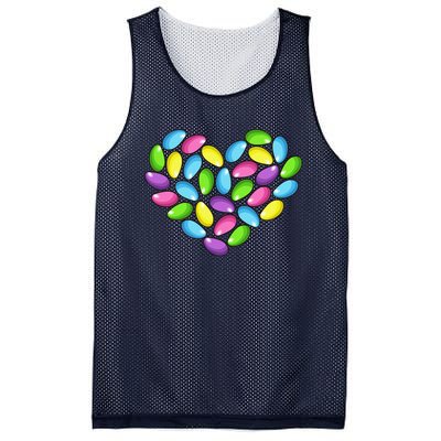 Jelly Bean Spring Easter Candy Heart Shaped Pastel Gift Mesh Reversible Basketball Jersey Tank