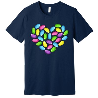 Jelly Bean Spring Easter Candy Heart Shaped Pastel Gift Premium T-Shirt