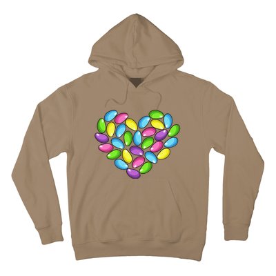 Jelly Bean Spring Easter Candy Heart Shaped Pastel Gift Hoodie