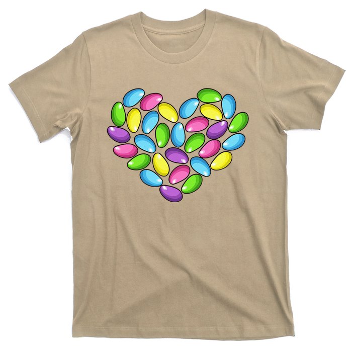 Jelly Bean Spring Easter Candy Heart Shaped Pastel Gift T-Shirt