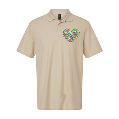 Jelly Bean Spring Easter Candy Heart Shaped Pastel Gift Softstyle Adult Sport Polo