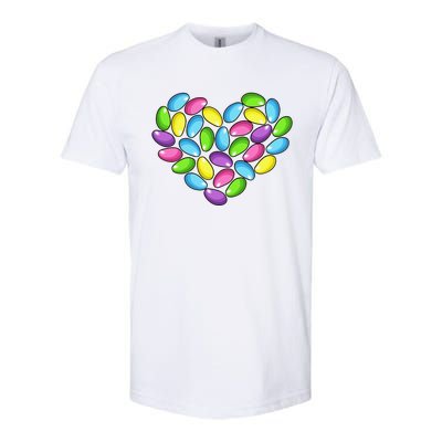 Jelly Bean Spring Easter Candy Heart Shaped Pastel Gift Softstyle CVC T-Shirt