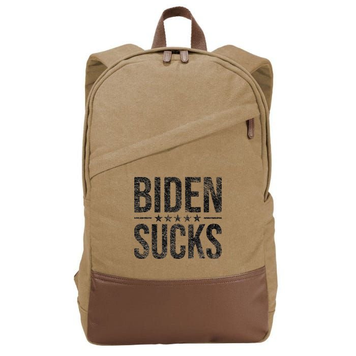 JOE BIDEN SUCKS ANTI BIDEN Cotton Canvas Backpack