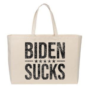 JOE BIDEN SUCKS ANTI BIDEN Cotton Canvas Jumbo Tote