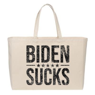 JOE BIDEN SUCKS ANTI BIDEN Cotton Canvas Jumbo Tote