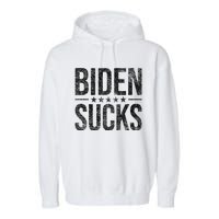 JOE BIDEN SUCKS ANTI BIDEN Garment-Dyed Fleece Hoodie