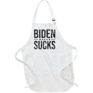 JOE BIDEN SUCKS ANTI BIDEN Full-Length Apron With Pockets