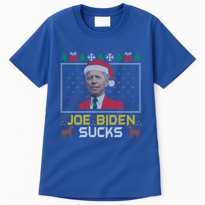 Joe Biden Sucks Santa Claus Easter Ugly Christmas Sweater Gift Tall T-Shirt
