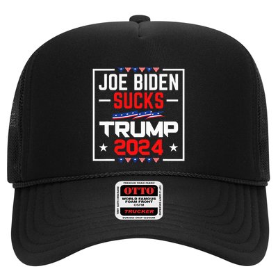 Joe Biden Sucks Trump 2024 For President Political Trucker Hat