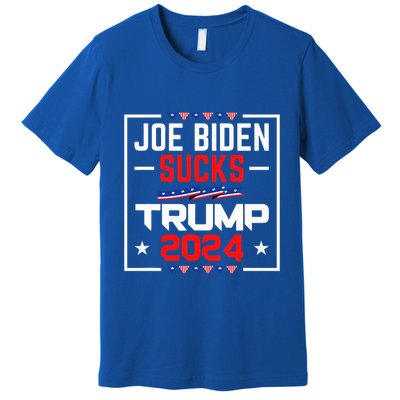 Joe Biden Sucks Trump 2024 For President Political Premium T-Shirt