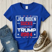 Joe Biden Sucks Trump 2024 For President Political Womens T-Shirt
