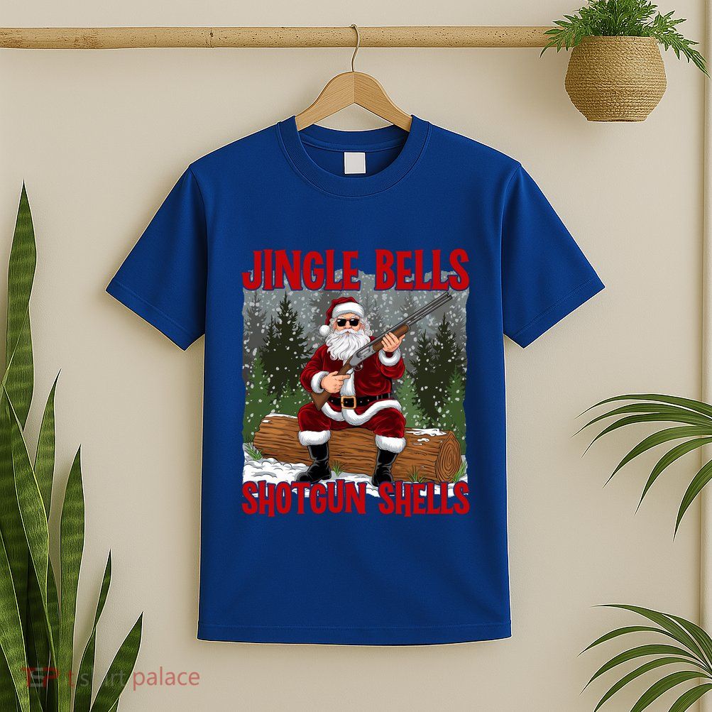 Jingle Bells Shotgun Shells Funny Cool Santa Bruh Sunglasses Meaningful Gift T-Shirt