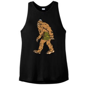 Jewish Bigfoot Sasquatch Carry Menorah Funny Hanukkah Gift  Ladies PosiCharge Tri-Blend Wicking Tank