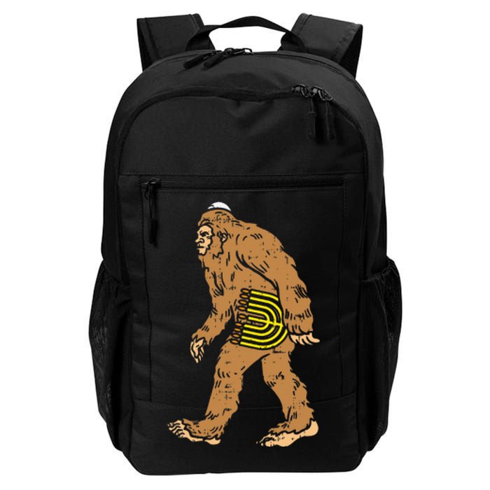 Jewish Bigfoot Sasquatch Carry Menorah Funny Hanukkah Gift  Daily Commute Backpack