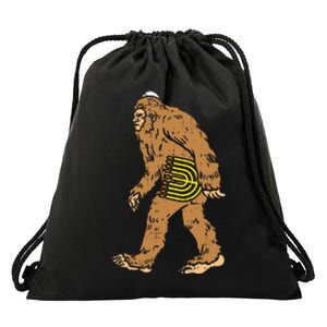 Jewish Bigfoot Sasquatch Carry Menorah Funny Hanukkah Gift  Drawstring Bag