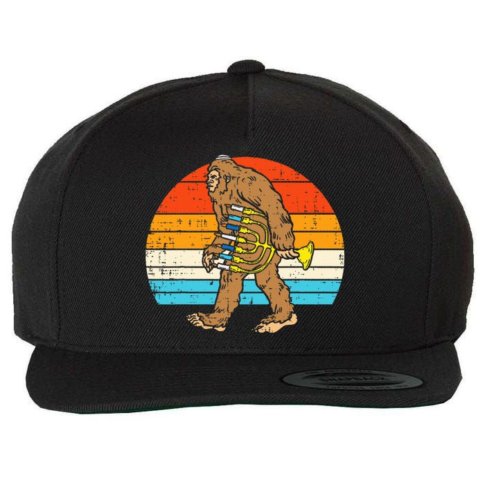 Jewish Bigfoot Sasquatch Menorah Hanukkah Chanukah PJs  Wool Snapback Cap