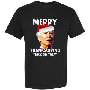 Joe Biden Santa Hat Merry Thanksgiving Christmas Garment-Dyed Heavyweight T-Shirt