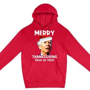 Joe Biden Santa Hat Merry Thanksgiving Christmas Premium Pullover Hoodie