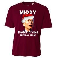 Joe Biden Santa Hat Merry Thanksgiving Christmas Cooling Performance Crew T-Shirt