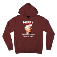 Joe Biden Santa Hat Merry Thanksgiving Christmas Hoodie