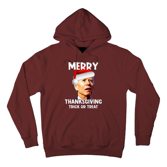 Joe Biden Santa Hat Merry Thanksgiving Christmas Hoodie