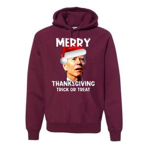 Joe Biden Santa Hat Merry Thanksgiving Christmas Premium Hoodie