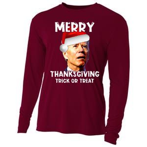 Joe Biden Santa Hat Merry Thanksgiving Christmas Cooling Performance Long Sleeve Crew