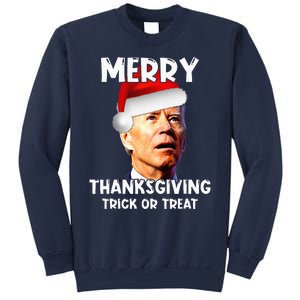 Joe Biden Santa Hat Merry Thanksgiving Christmas Sweatshirt