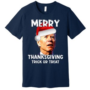 Joe Biden Santa Hat Merry Thanksgiving Christmas Premium T-Shirt