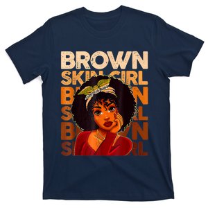 Juneteenth Brown Skin African Woman Black History Month T-Shirt