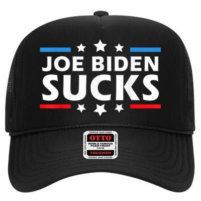 Joe Biden Sucks, Anti Biden High Crown Mesh Back Trucker Hat