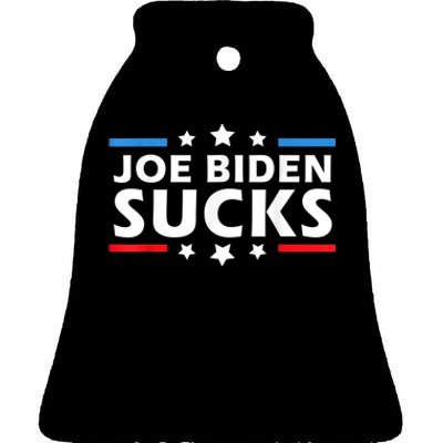 Joe Biden Sucks, Anti Biden Ceramic Bell Ornament