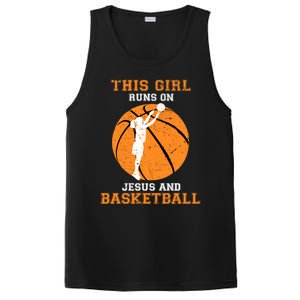 Jesus Basketball Sayings Christian Gifts Teen Girl Graphic PosiCharge Competitor Tank