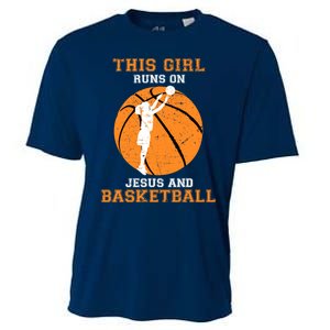 Jesus Basketball Sayings Christian Gifts Teen Girl Graphic Cooling Performance Crew T-Shirt