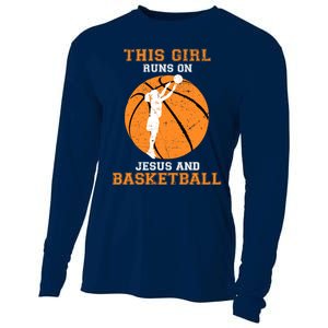 Jesus Basketball Sayings Christian Gifts Teen Girl Graphic Cooling Performance Long Sleeve Crew