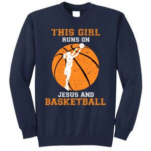 Jesus Basketball Sayings Christian Gifts Teen Girl Graphic Tall Sweatshirt