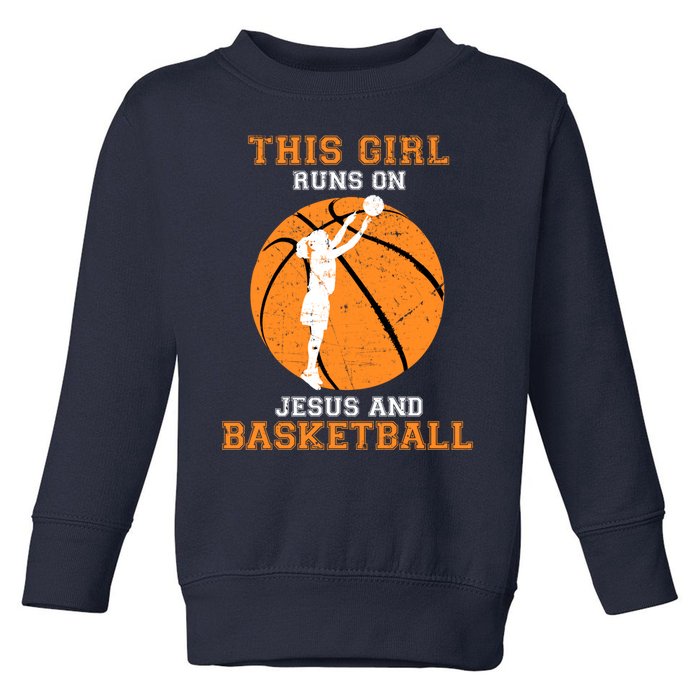 Jesus Basketball Sayings Christian Gifts Teen Girl Graphic Toddler Sweatshirt