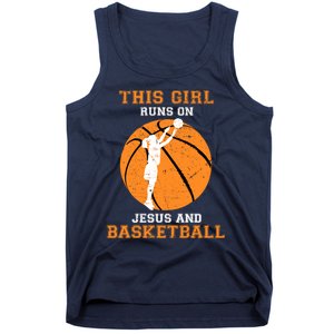 Jesus Basketball Sayings Christian Gifts Teen Girl Graphic Tank Top