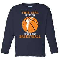 Jesus Basketball Sayings Christian Gifts Teen Girl Graphic Toddler Long Sleeve Shirt