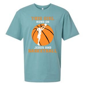 Jesus Basketball Sayings Christian Gifts Teen Girl Graphic Sueded Cloud Jersey T-Shirt