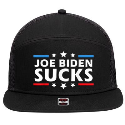 Joe Biden Sucks, Anti Biden 7 Panel Mesh Trucker Snapback Hat